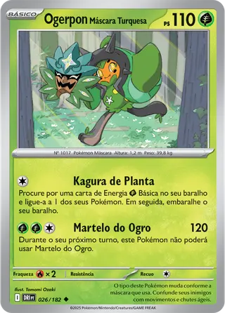 Carta Ogerpon Máscara Turquesa