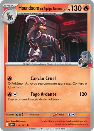 Carta Houndoom da Equipe Rocket