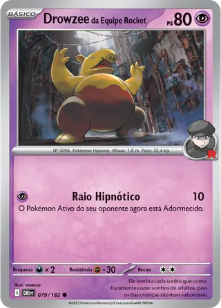 Carta Drowzee da Equipe Rocket