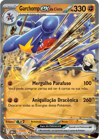 Carta Garchomp ex da Cíntia