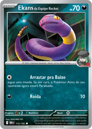 Carta Ekans da Equipe Rocket