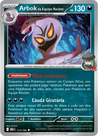 Carta Arbok da Equipe Rocket