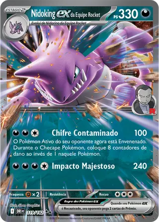 Carta Nidoking ex da Equipe Rocket