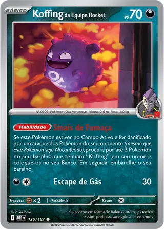 Carta Koffing da Equipe Rocket