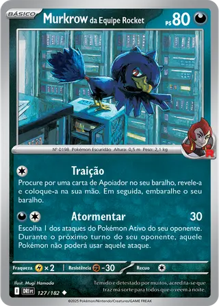 Carta Murkrow da Equipe Rocket