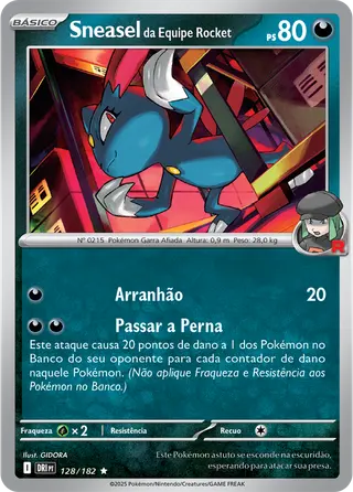 Carta Sneasel da Equipe Rocket