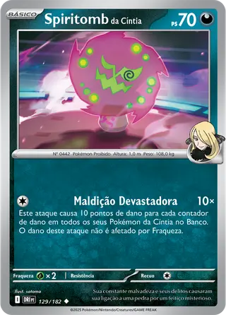 Carta Spiritomb da Cíntia