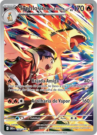 Carta Typhlosion do Ethan
