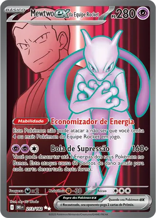 Carta Mewtwo ex da Equipe Rocket