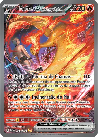 Carta Moltres ex da Equipe Rocket