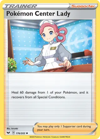 Carta Dama do Centro Pokémon