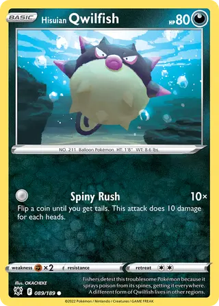 Carta Qwilfish de Hisui