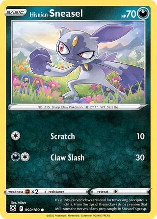 Carta Sneasel de Hisui
