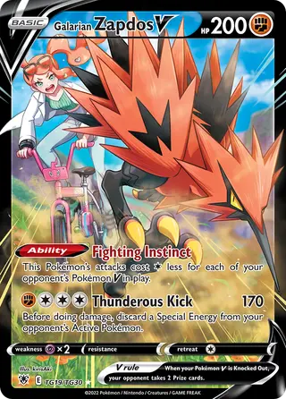Carta Zapdos de Galar V