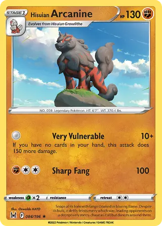 Carta Arcanine de Hisui