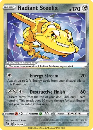 Carta Steelix Radiante