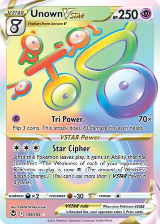Carta Unown V-ASTRO