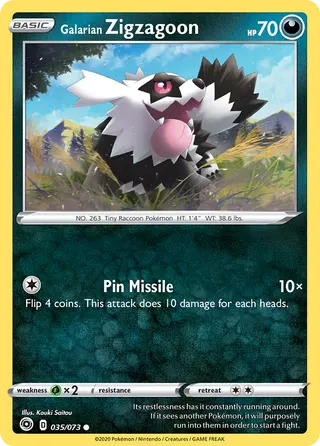 Carta Zigzagoon de Galar