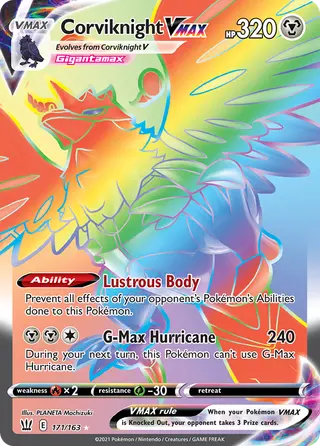 Carta Corviknight VMAX