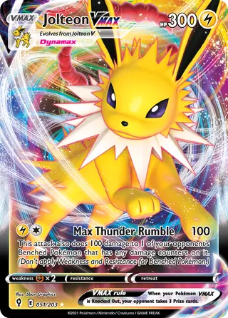 Carta Jolteon VMAX
