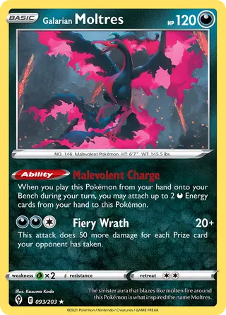 Carta Moltres de Galar