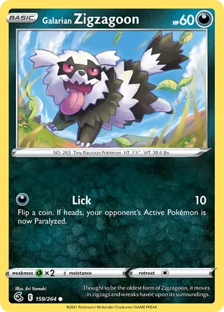 Carta Zigzagoon de Galar