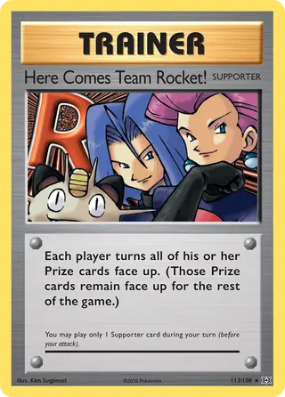 Carta Lá vem a Equipe Rocket!