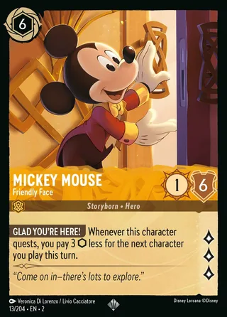 Carta Mickey Mouse - Friendly Face