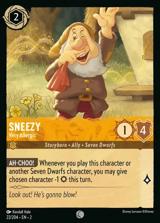 Carta Sneezy - Very Allergic