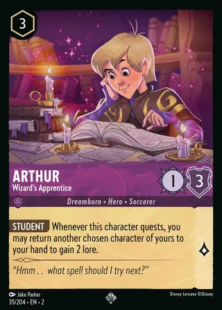 Carta Arthur - Wizard's Apprentice