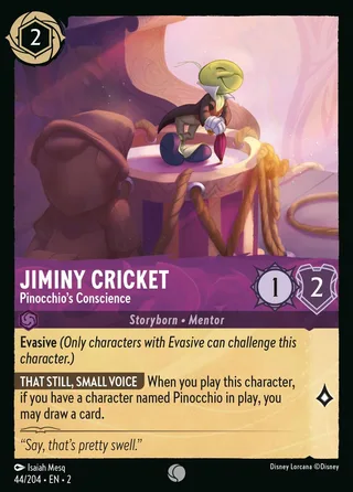 Carta Jiminy Cricket - Pinocchio's Conscience