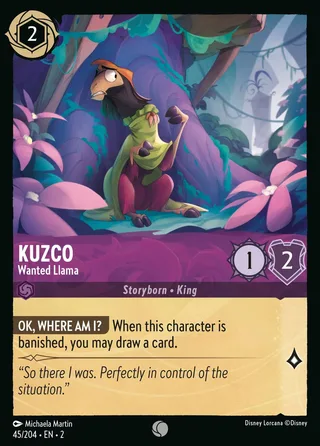 Carta Kuzco - Wanted Llama