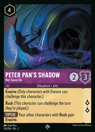 Carta Peter Pan's Shadow - Not Sewn On