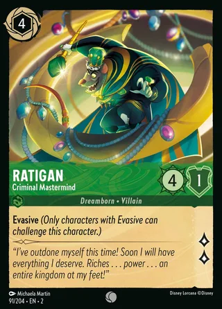 Carta Ratigan - Criminal Mastermind