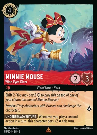 Carta Minnie Mouse - Wide-Eyed Diver