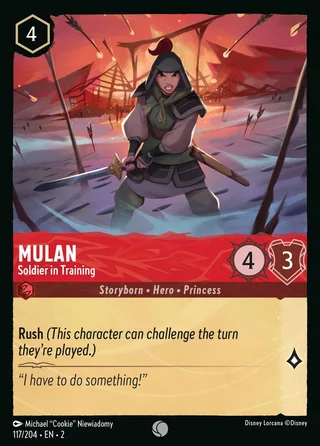 Carta Mulan - Soldier in Training