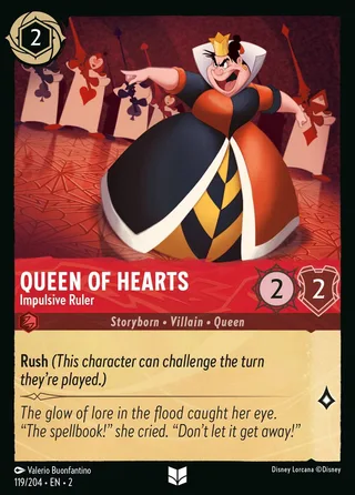 Carta Queen of Hearts - Impulsive Ruler