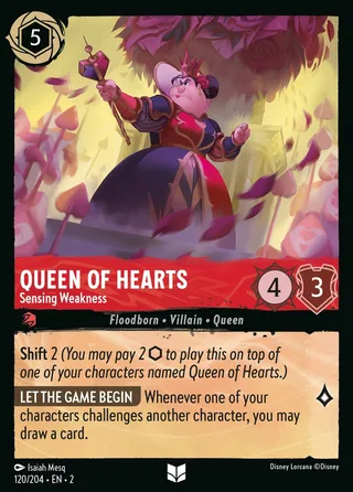Carta Queen of Hearts - Sensing Weakness