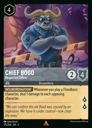 Carta Chief Bogo - Respected Officer