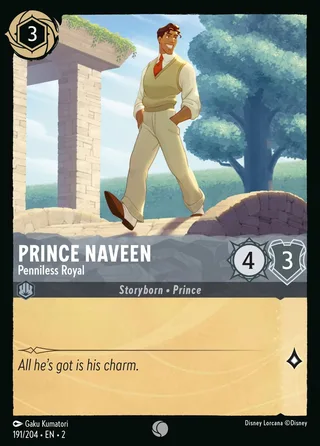 Carta Prince Naveen - Penniless Royal