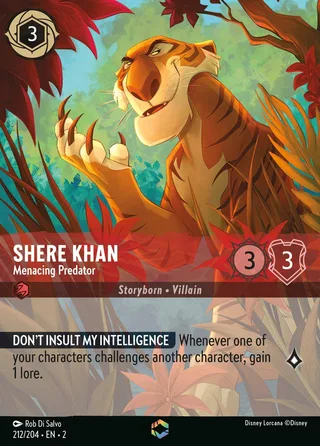 Carta Shere Khan - Menacing Predator